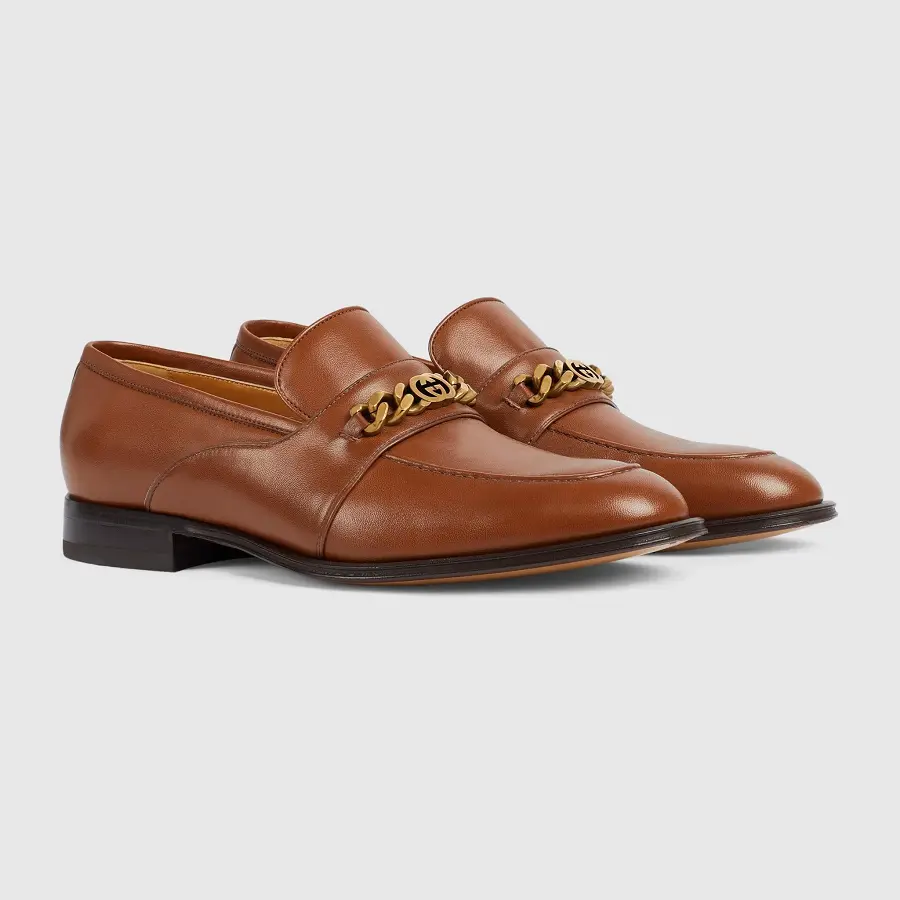 Giày Gucci Loafer With Interlocking G 'Cuir' 746684-AABUV-2535 - Ảnh 3