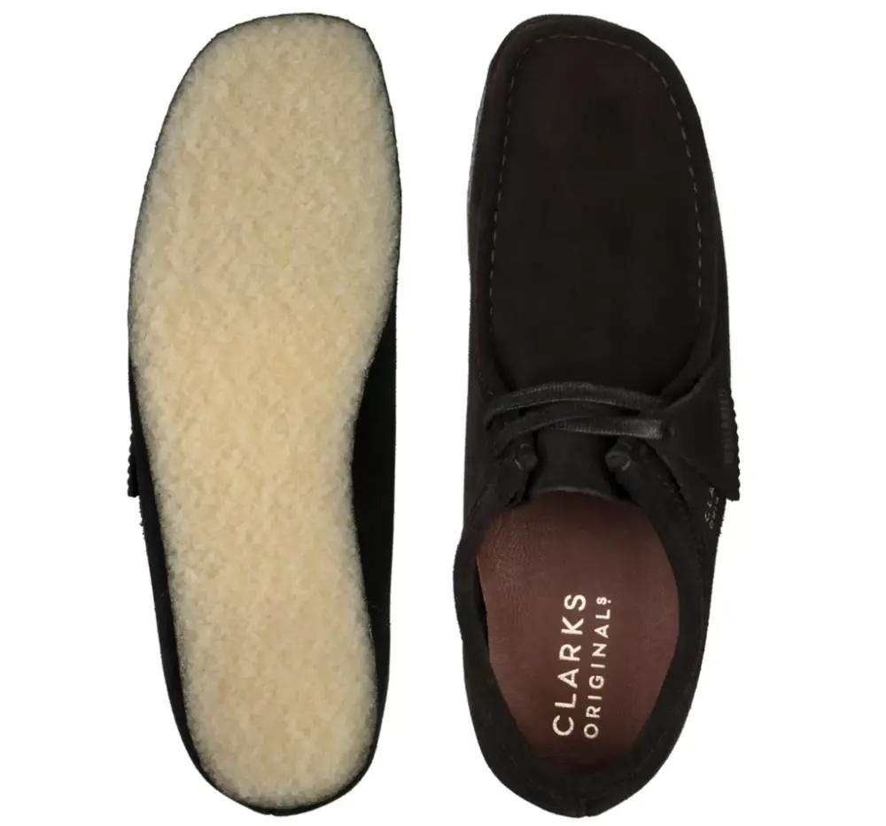 Giày Clarks Wallabee 'Black Suede' 261-55522 - Ảnh 5