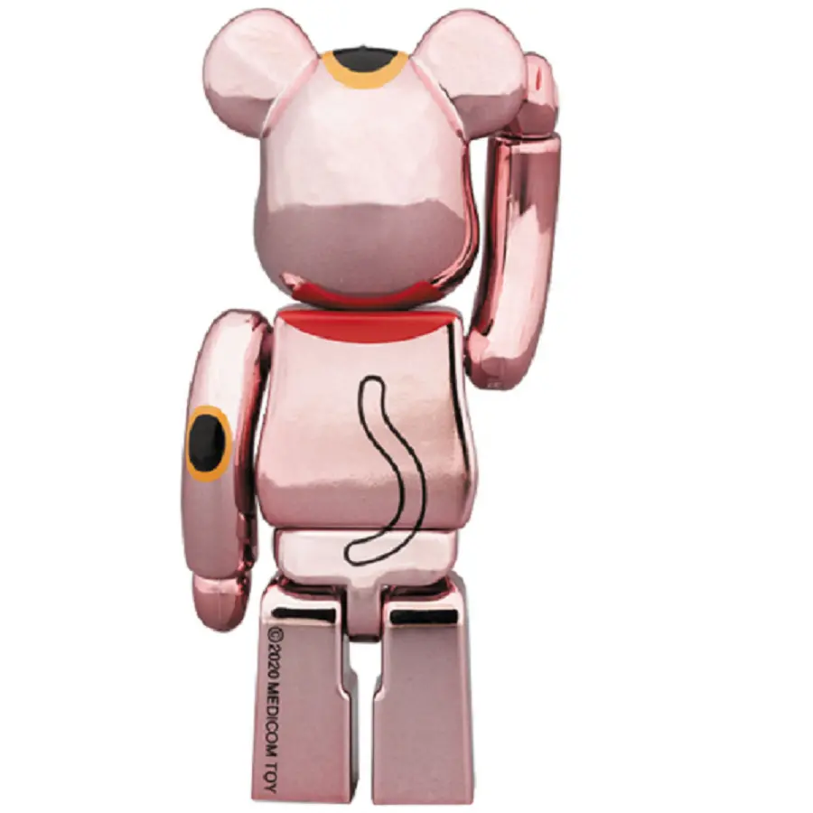 Alternative view of Mô Hình Bearbrick Neko Pink Chrome LED 400%