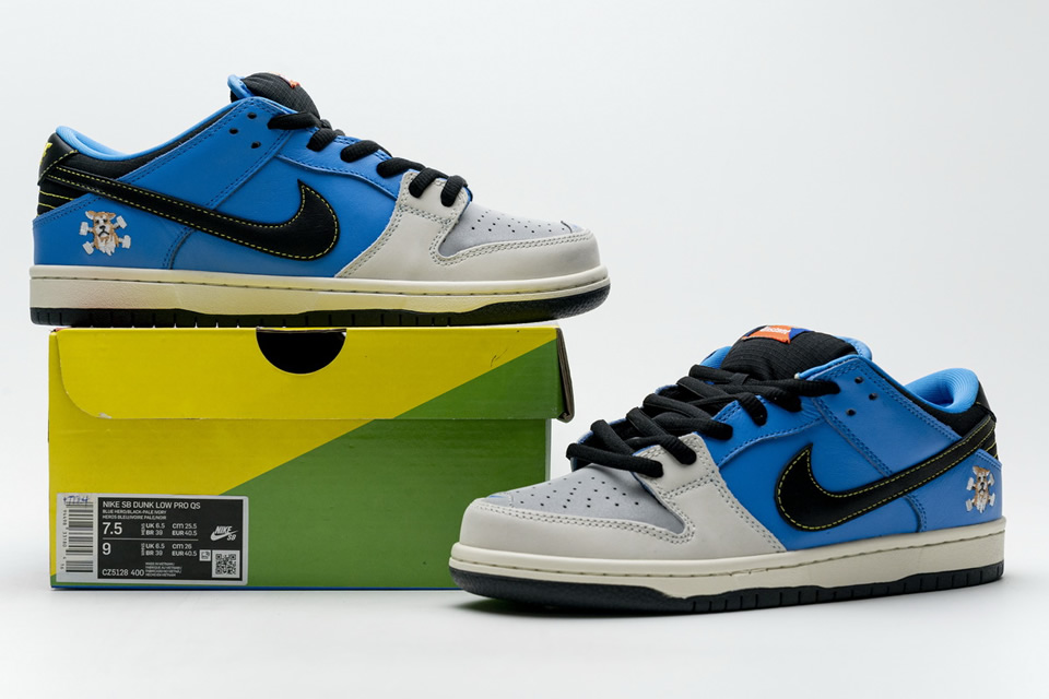 Giày Nike Instant Skateboards x Dunk Low Pro SB QS 'Blue' CZ5128-400 - Ảnh 7