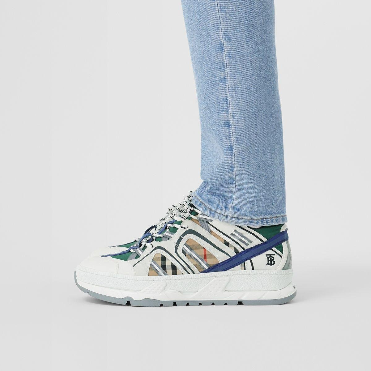 Giày Burberry Suede Vintage Check and Nylon Union 80273221 - Ảnh 2