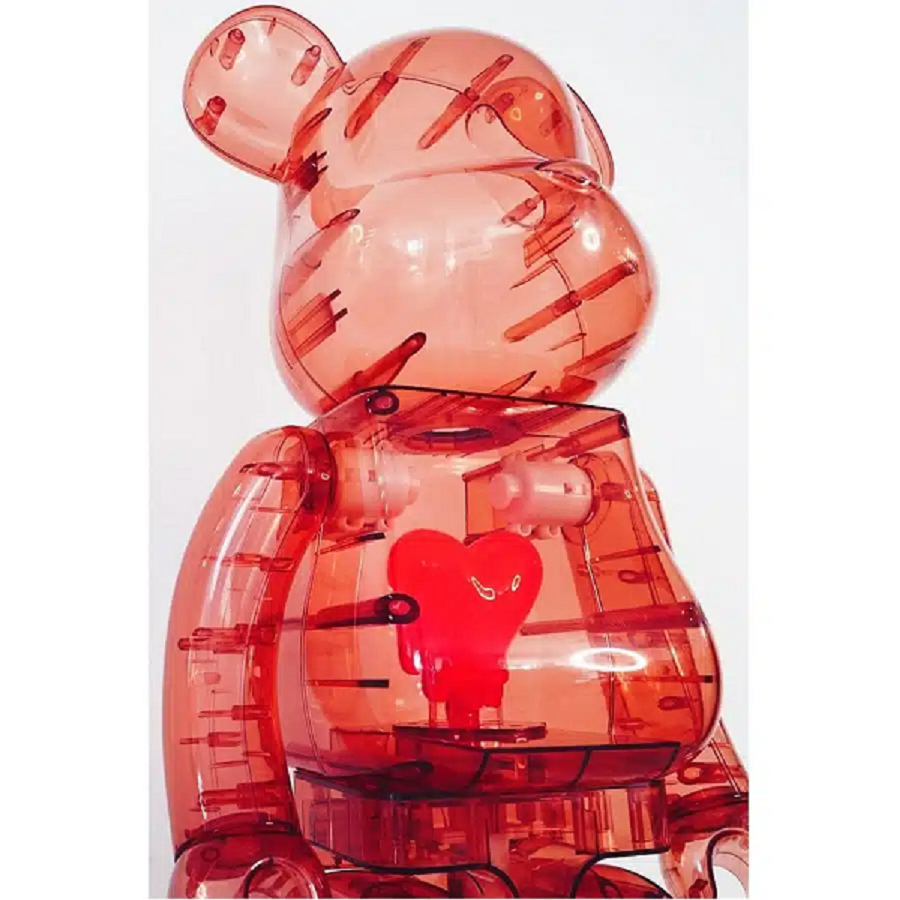 Mô Hình Bearbrick Red Heart 100% & 400% - Ảnh 2