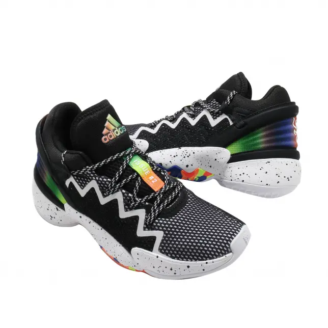 Alternative view of Giày Adidas D.O.N. Issue #2 Big Kids 'Black Multi' FZ1423