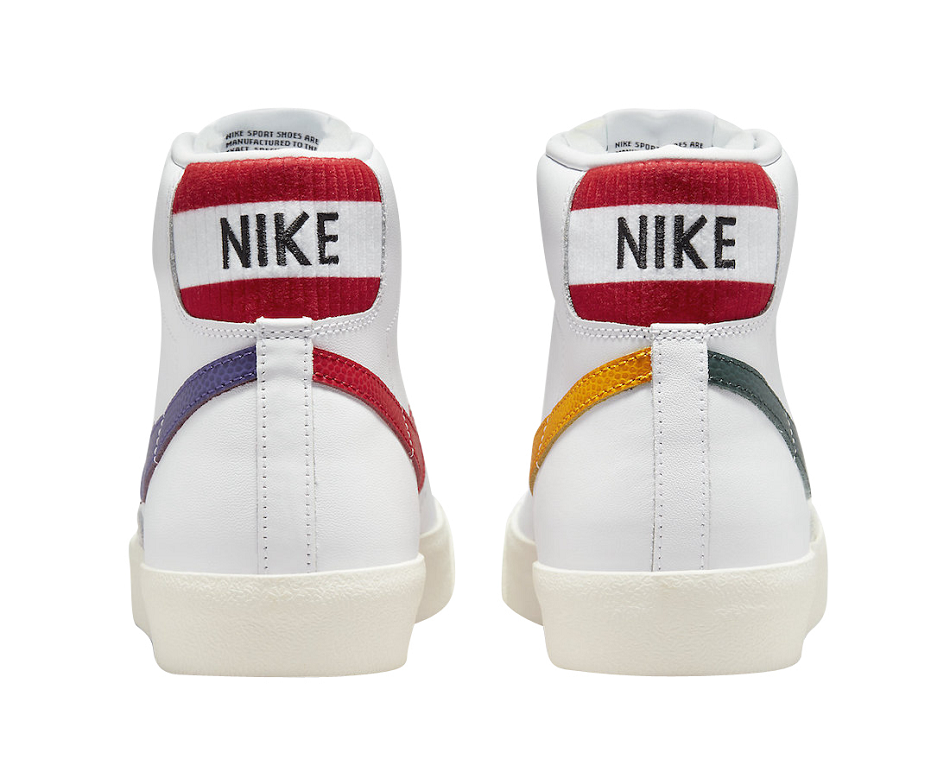 Giày Nike Blazer Mid 77 Vintage 'Mismatched Basketball Leather Swooshes' DQ7777-100 - Ảnh 5