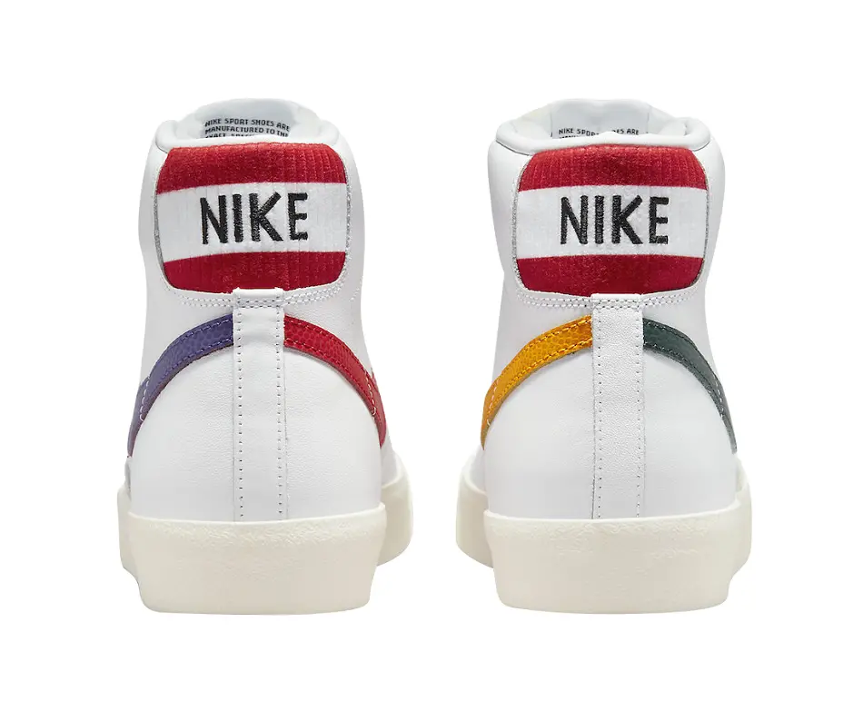 Giày Nike Blazer Mid 77 Vintage 'Mismatched Basketball Leather Swooshes' DQ7777-100 - Ảnh 5