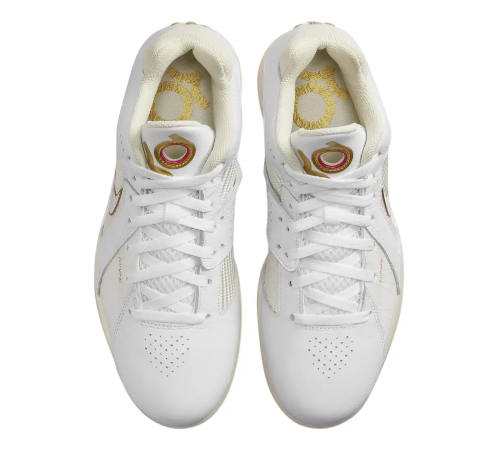 Giày Nike Zoom KD 3 Retro 'White Metallic Gold' DZ3009-100 - Ảnh 3