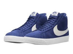 Alternative view of Giày Nike SB Blazer Mid Blue Suede 864349-403