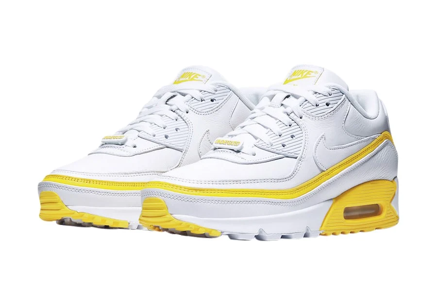 Giày Nike Undefeated x Air Max 90 'White Optic Yellow' CJ7197-101 - Ảnh 2