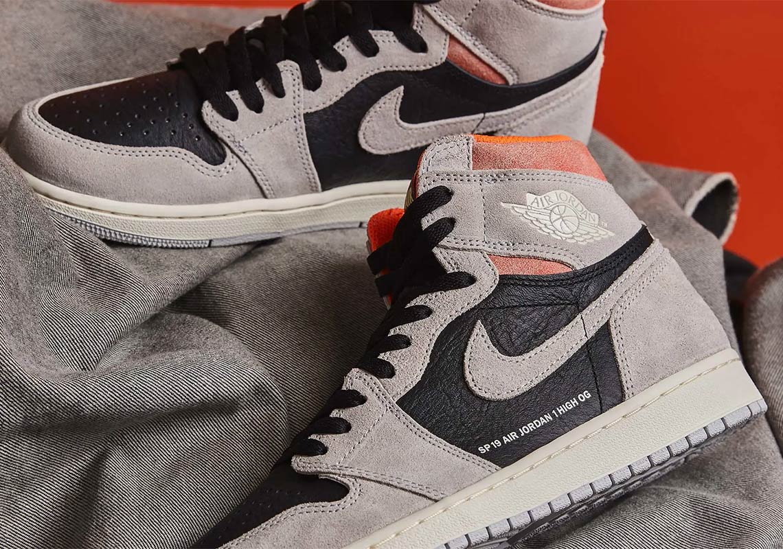 Giày Nike Air Jordan 1 Retro High 'Neutral Grey - Hyper Crimson' 555088-018 - Ảnh 6