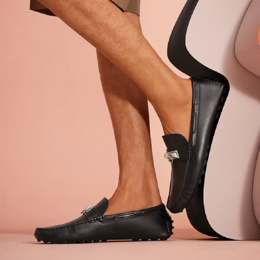 Giày Hermes Irving Loafer ‘Black’ H141251ZH02395 - Ảnh 4