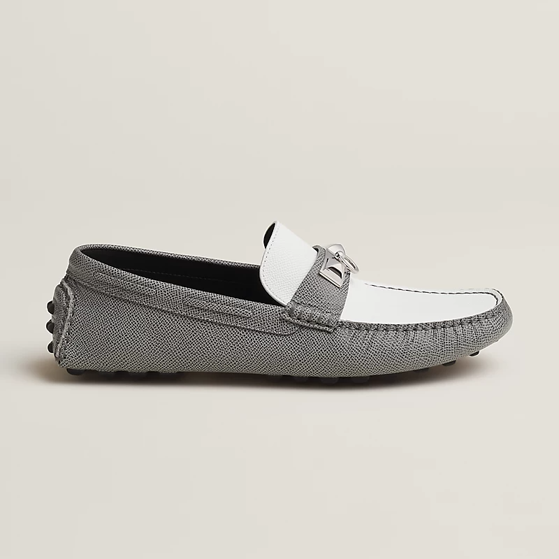 Giày Hermes Irving Loafer 'Gris Blanc' H231932ZH30405 - Ảnh 3