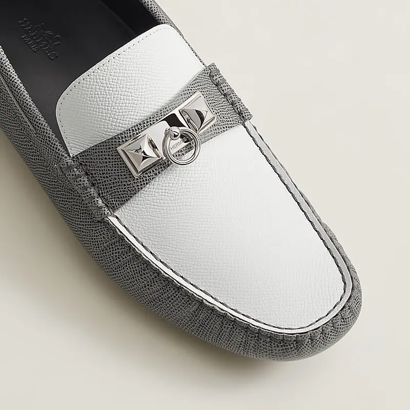 Alternative view of Giày Hermes Irving Loafer 'Gris Blanc' H231932ZH30405