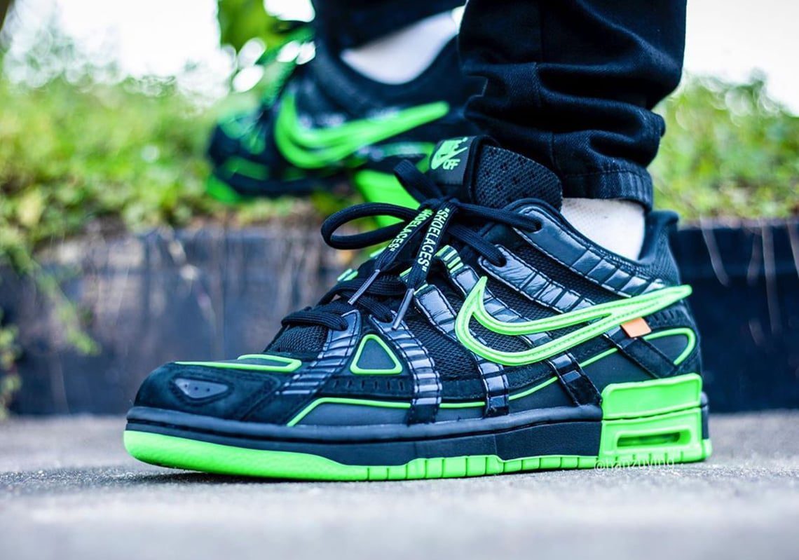 Giày Nike Air Rubber Dunk Off-White 'Green Strike' CU6015-001 - Ảnh 4