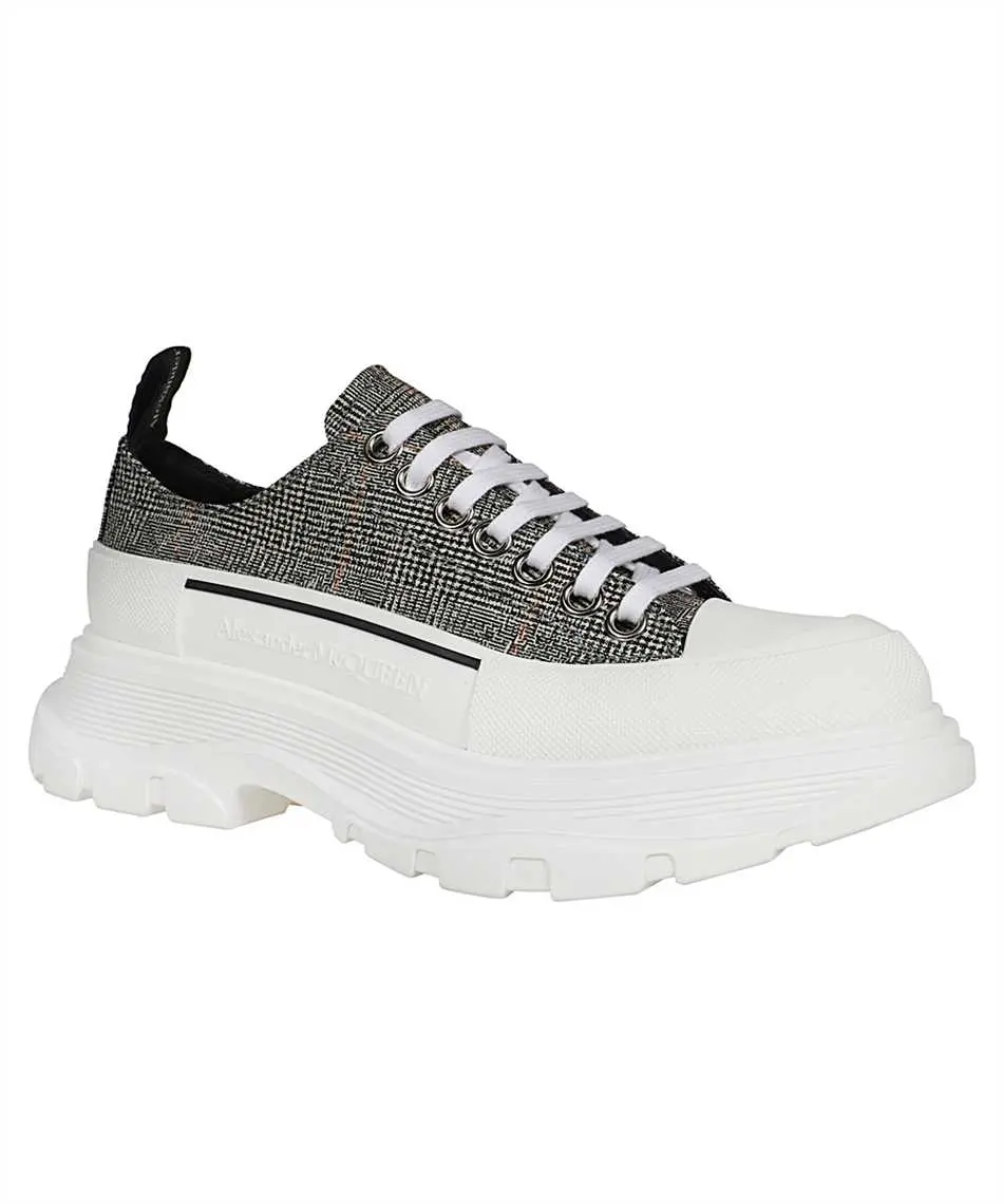 Giày Alexander McQueen Black & Wool Tread Slick Low 650809-W4PE1-1071 - Ảnh 4