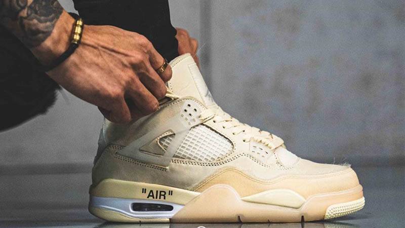 Giày Nike Air Jordan 4 Retro x Off-White 'Sail' CV9388-100 - Ảnh 6