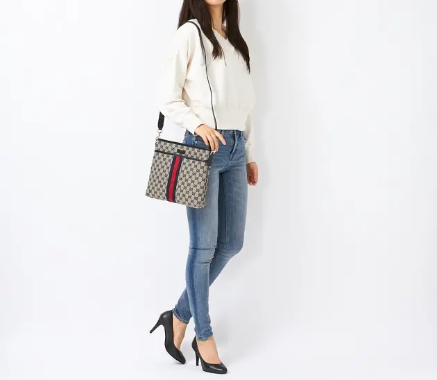 Túi Gucci Shoulder Bag GG Canvas Navy Blue 388926 KY9PZ 4080 - Ảnh 3