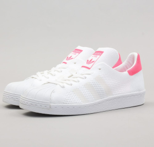Alternative view of Giày Adidas Wmns Superstar 80s Primeknit 'White Solar Pink' BB5095