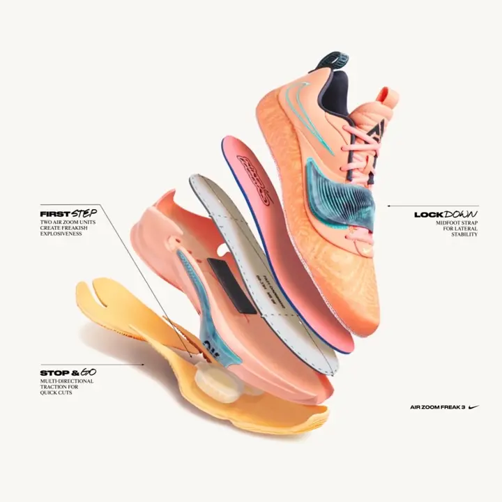 Alternative view of Giày Nike Zoom Freak 3 'Stay Freaky' DA0694-600