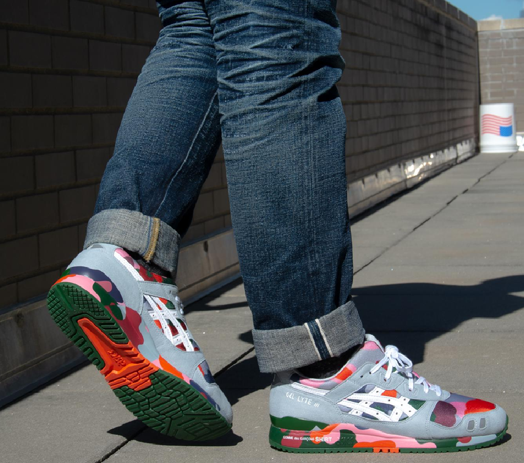 Giày Asics Comme Des Garçons SHIRT x Gel Lyte 3 'Colorful Camo' 1201A132-000 - Ảnh 2