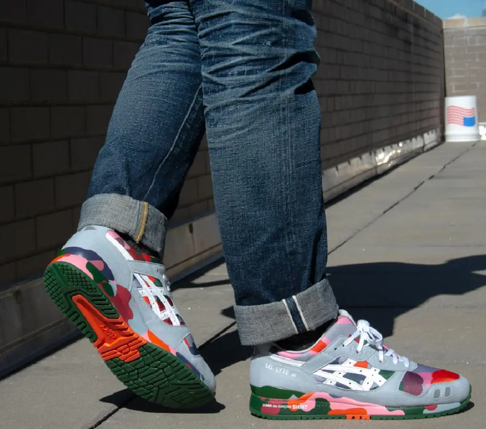 Alternative view of Giày Asics Comme Des Garçons SHIRT x Gel Lyte 3 'Colorful Camo' 1201A132-000