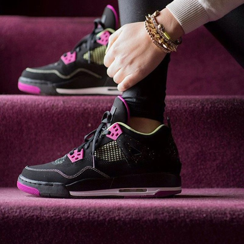 Giày Nike Air Jordan 4 Retro 30th GG 'Fuchsia' 705344-027 - Ảnh 4