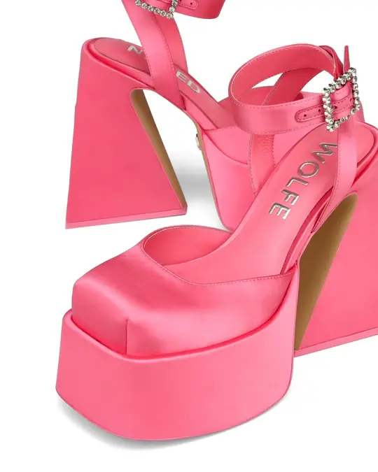 Giày cao gót Naked Wolfe JACKIE 'PINK SATIN' - Ảnh 4