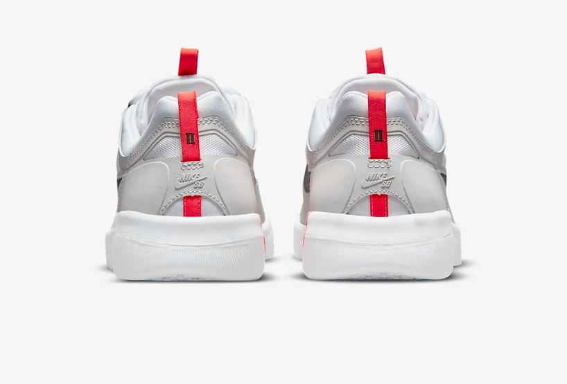 Giày Nike SB Nyjah Free 2 Neutral Grey Bright Crimson BV2078-007 - Ảnh 4