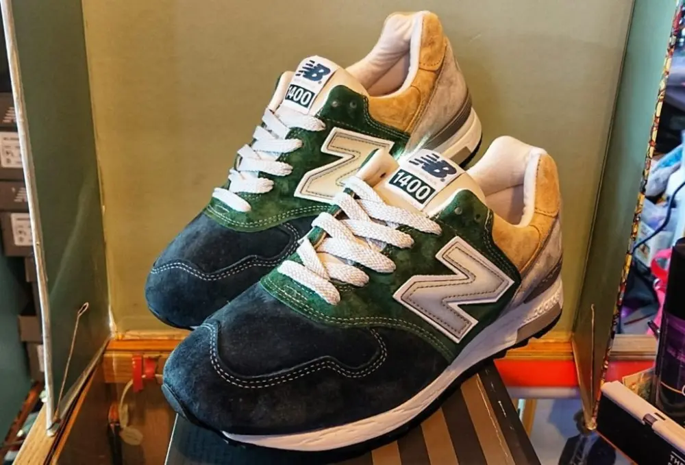 Giày New Balance J.Crew x 1400 Made in USA 'Green Navy Tan' M1400MUJ - Ảnh 3