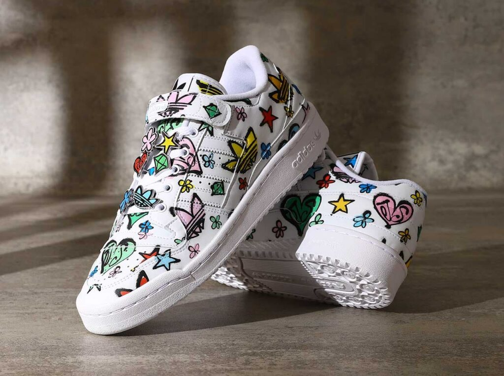 Giày Adidas Jeremy Scott Forum 84 Low 'White Graffiti' GX9668 - Ảnh 2