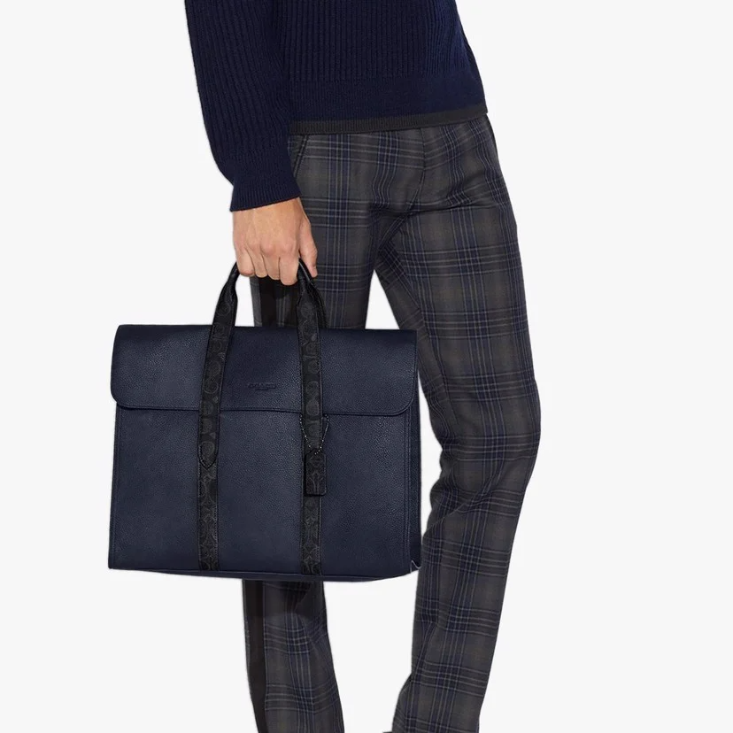 Túi Coach Metropolitan Portfolio Signature Canvas Blocking 76193-JIP2V - Ảnh 4