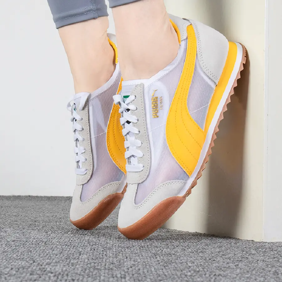 Alternative view of Giày Puma Roma OG 'White Yellow Gold' 387241-04