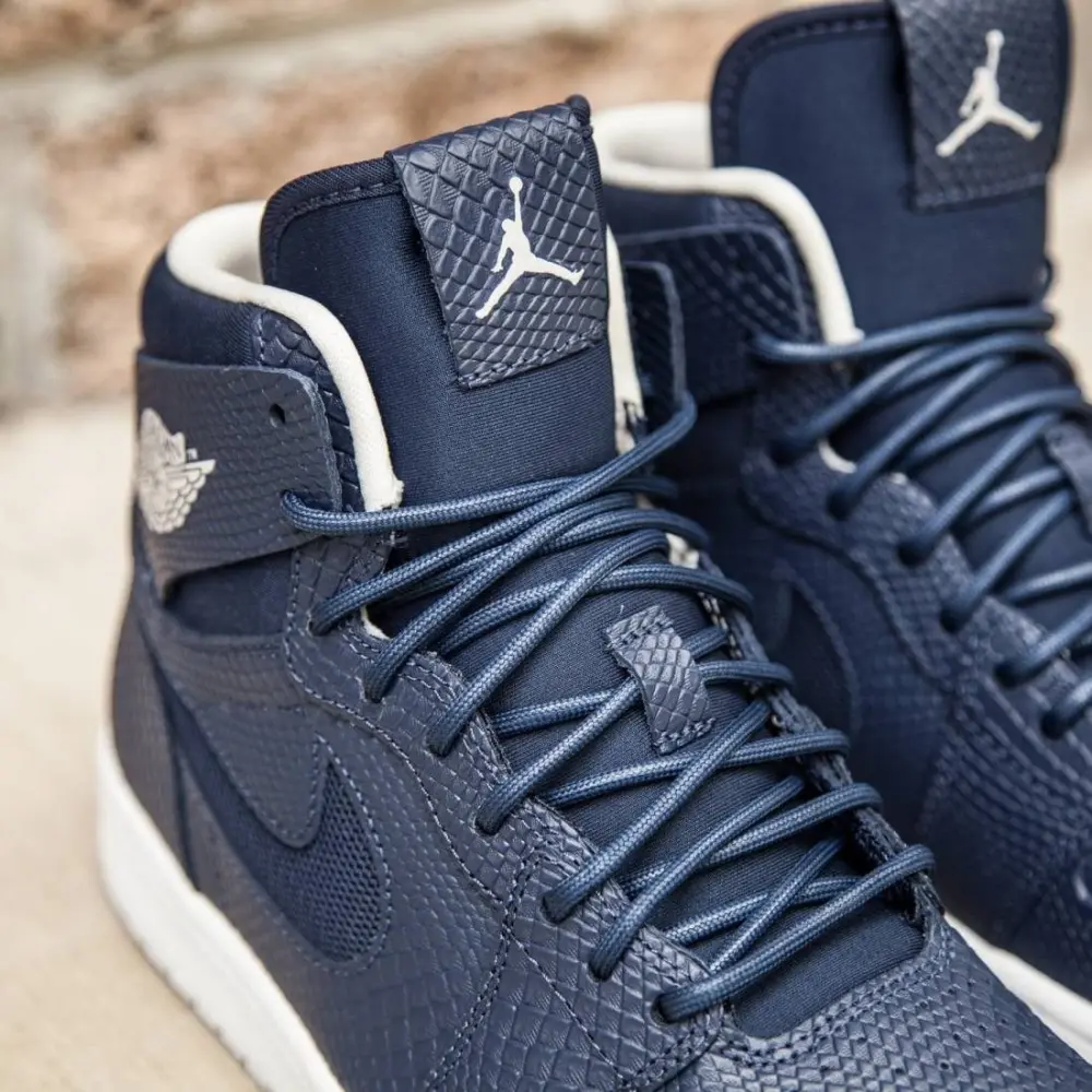 Giày Nike Air Jordan 1 High Nouveau 'Navy Snake' 819176-407 - Ảnh 3