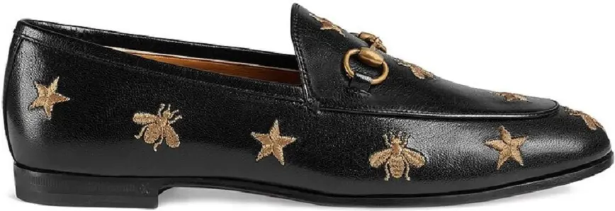 Giày Gucci Jordaan Embroidered Leather Loafer 505281-D3V00-1000