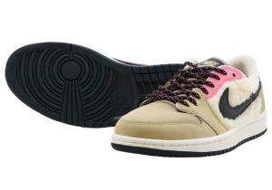 Alternative view of Giày Nike Wmns Air Jordan 1 Retro Low Fleece 'Parachute Beige' AQ0828-200