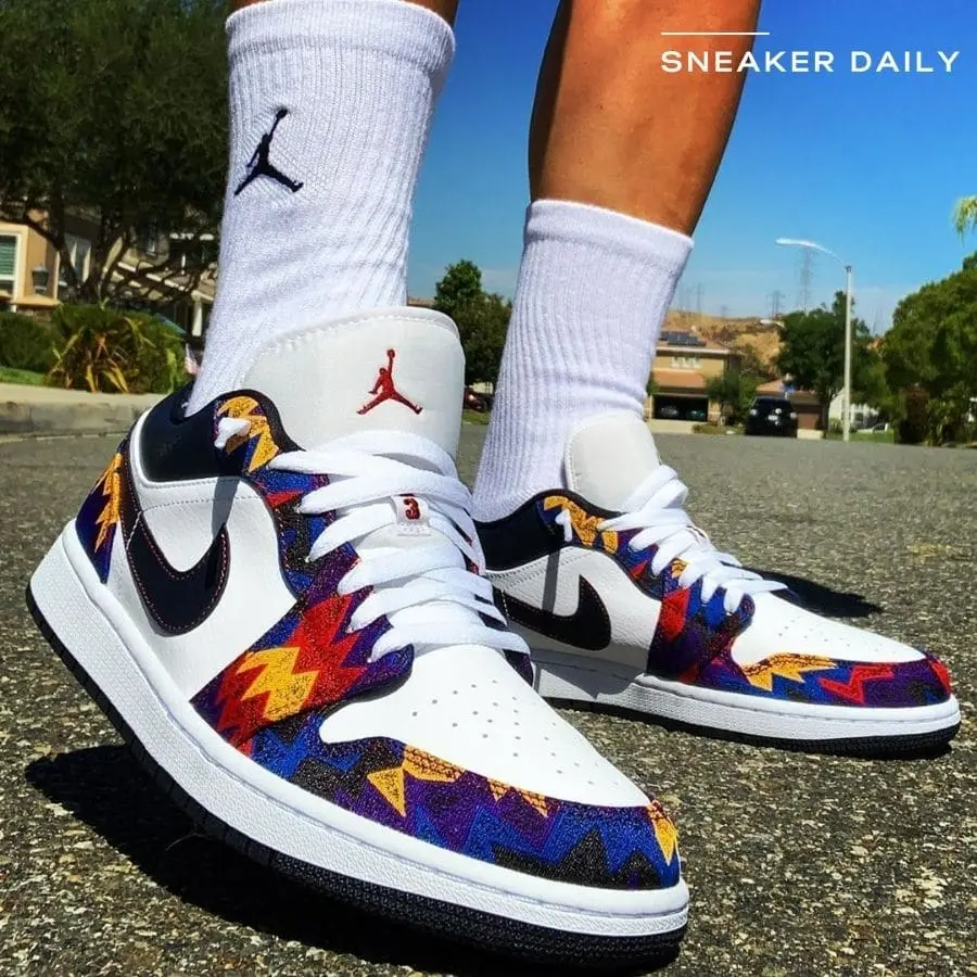 Giày Nike Air Jordan 1 Low SE GS 'Nothing But Net' CZ8657-100 - Ảnh 3