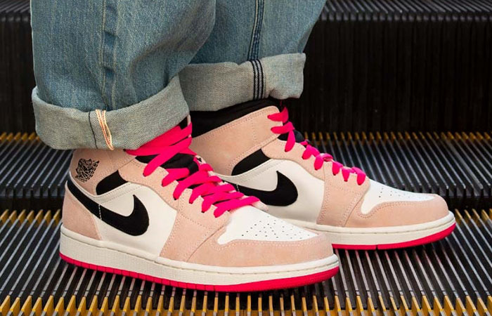 Giày Nike Air Jordan 1 Mid SE 'Crimson Tint' 852542-801 - Ảnh 5