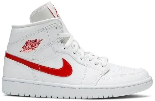 Giày Nike Wmns Air Jordan 1 Mid 'White University Red' BQ6472-106