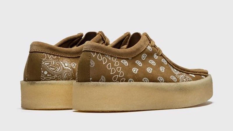 Giày Clarks Wallabee Cup 'Dark Olive Print' 261-68523 - Ảnh 4