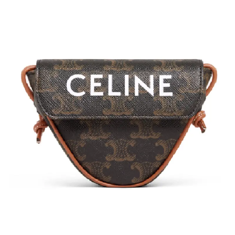 Túi Celine Mini Triangle In Triomphe Canvas With Celine Print 10I192DM5-04LI