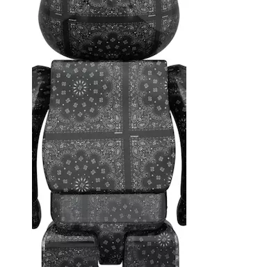 Mô Hình Bearbrick Atmos x Bandana - Multi & Black 100% & 400% - Ảnh 3