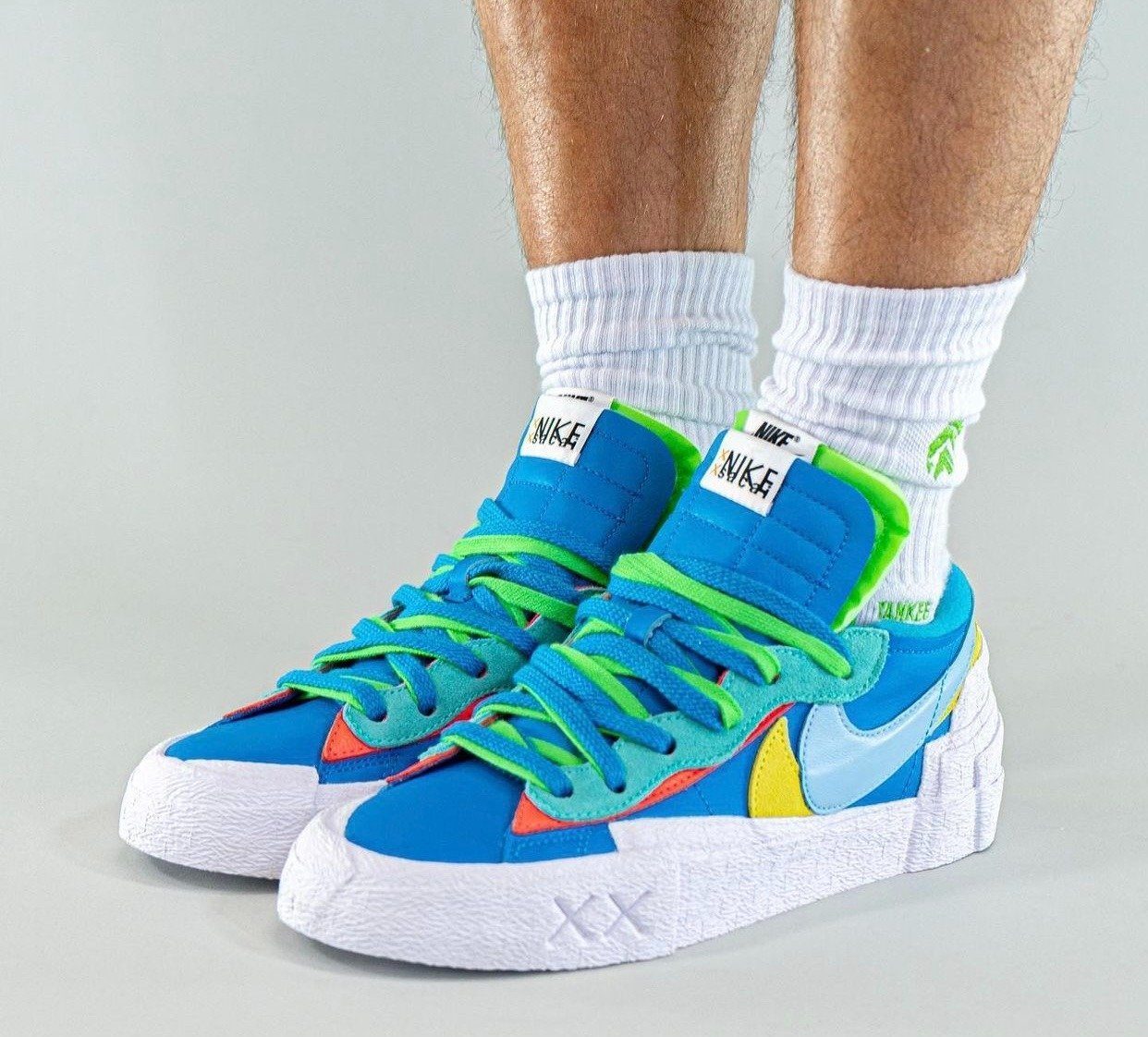 Giày Nike KAWS x sacai x Blazer Low 'Neptune Blue' DM7901-400 - Ảnh 3