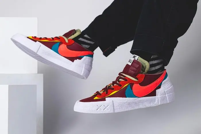Giày Nike KAWS x sacai x Blazer Low 'Team Red' DM7901-600 - Ảnh 6