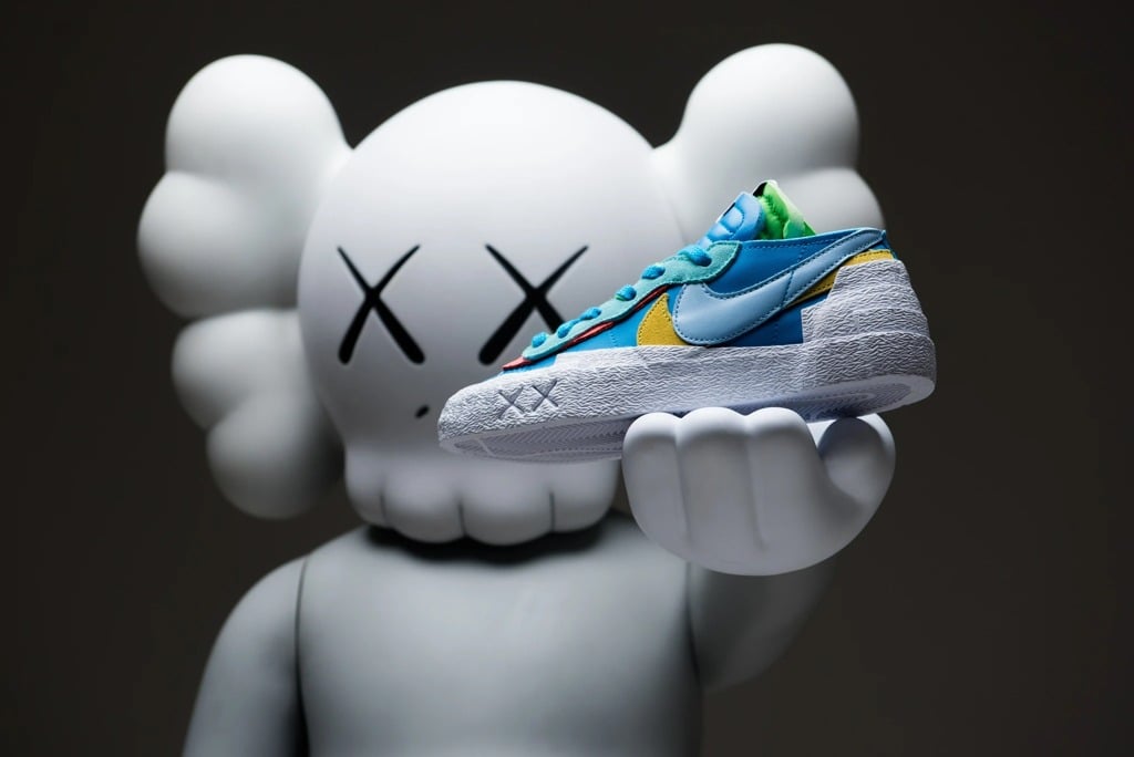 Giày Nike KAWS x sacai x Blazer Low 'Neptune Blue' DM7901-400 - Ảnh 9