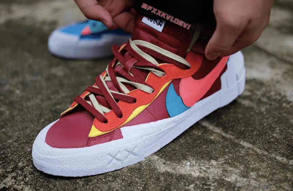 Giày Nike KAWS x sacai x Blazer Low 'Team Red' DM7901-600 - Ảnh 4
