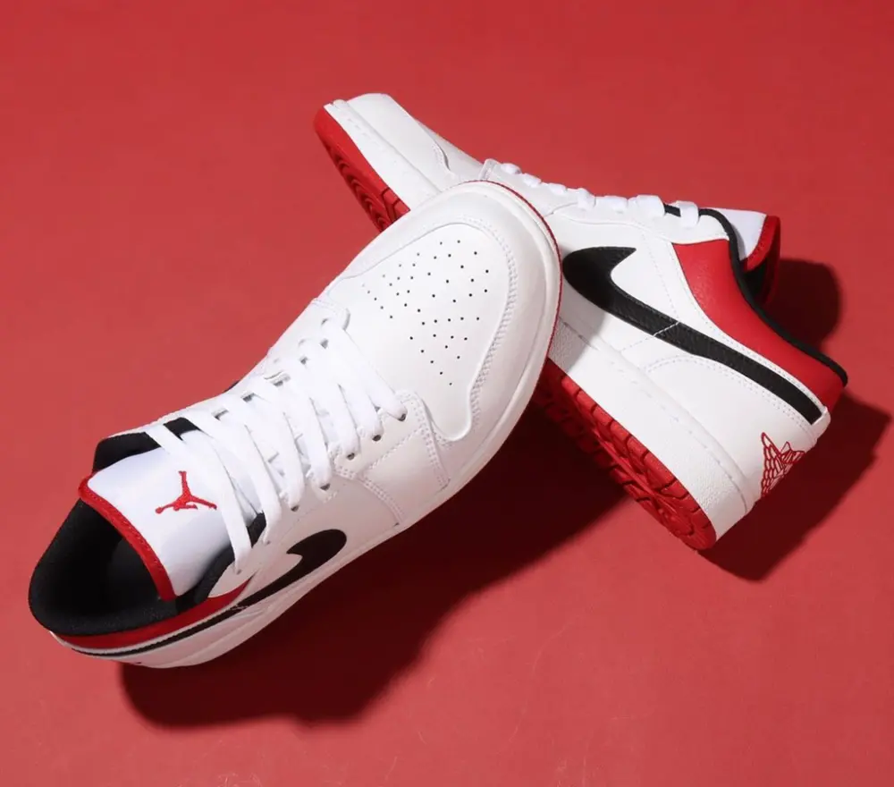 Giày Nike Air Jordan 1 Low 'White Univeristy Red' 553558-118 - Ảnh 5