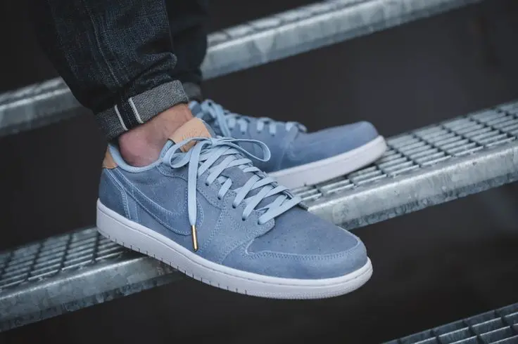 Giày Nike Air Jordan 1 Retro Low OG Premium 'Ice Blue' 905136-402 - Ảnh 4