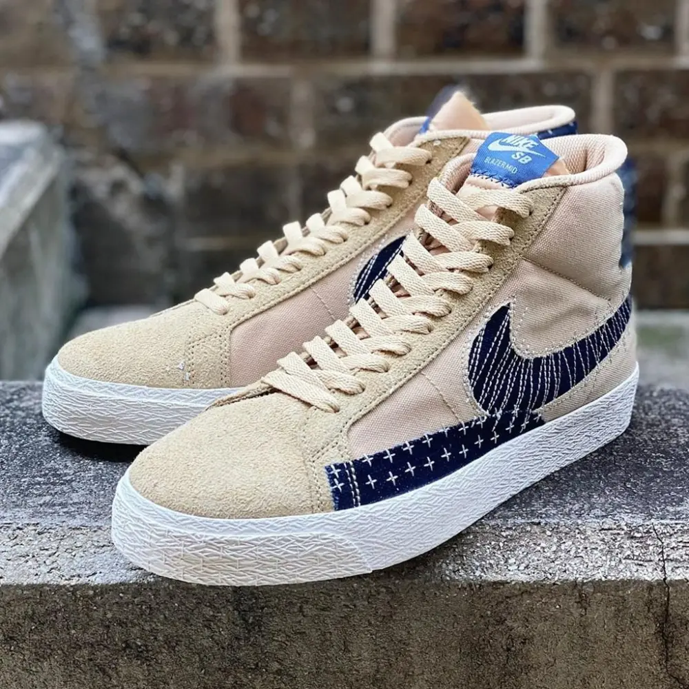 Alternative view of Giày Nike Blazer Mid SB 'Sashiko Pack - Sesame' CT0715-200
