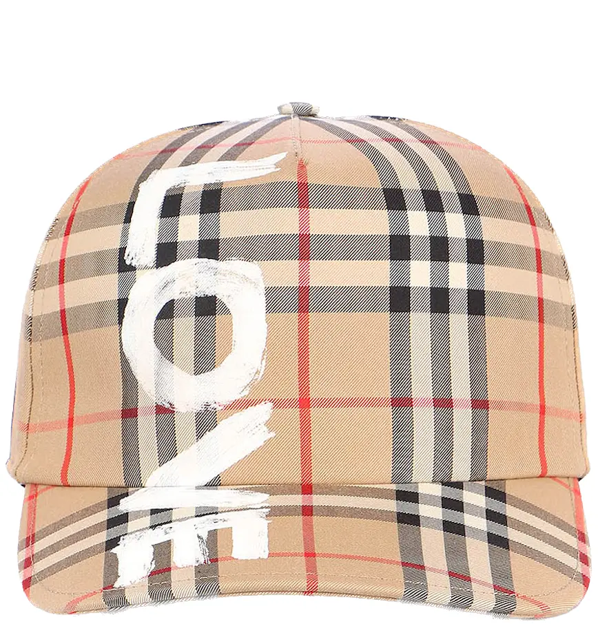 Mũ Burberry Checked Baseball Cap 'Beige' 8037789