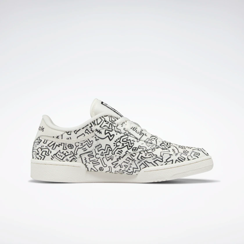 Giày Reebok Keith Haring x Club C 'Dancing Figures Allover Print' GZ1458 - Ảnh 3