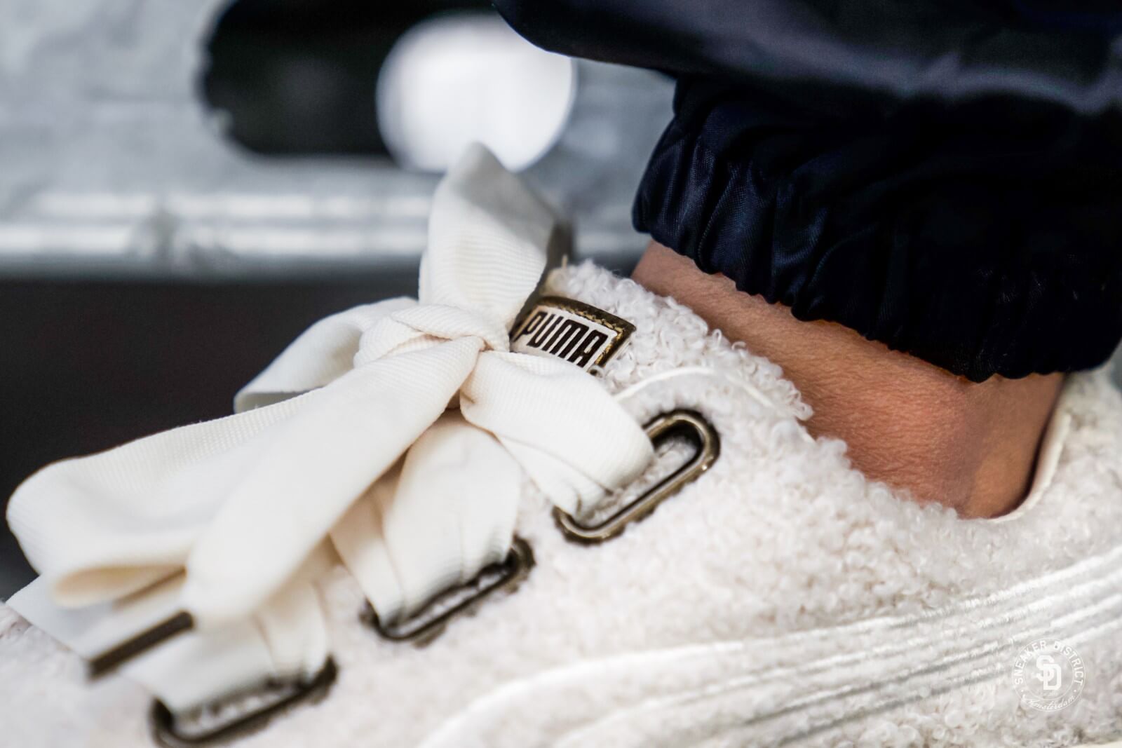 Giày Puma Basket Heart Teddy 'Whisper White' 367030-01 - Ảnh 3